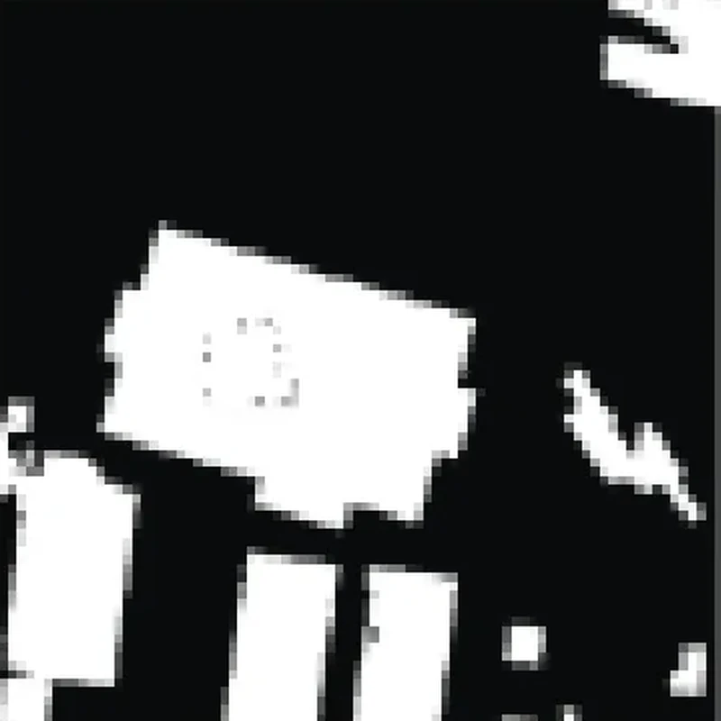 Predicted building footprints from the DeepLabv3 segmentation model.